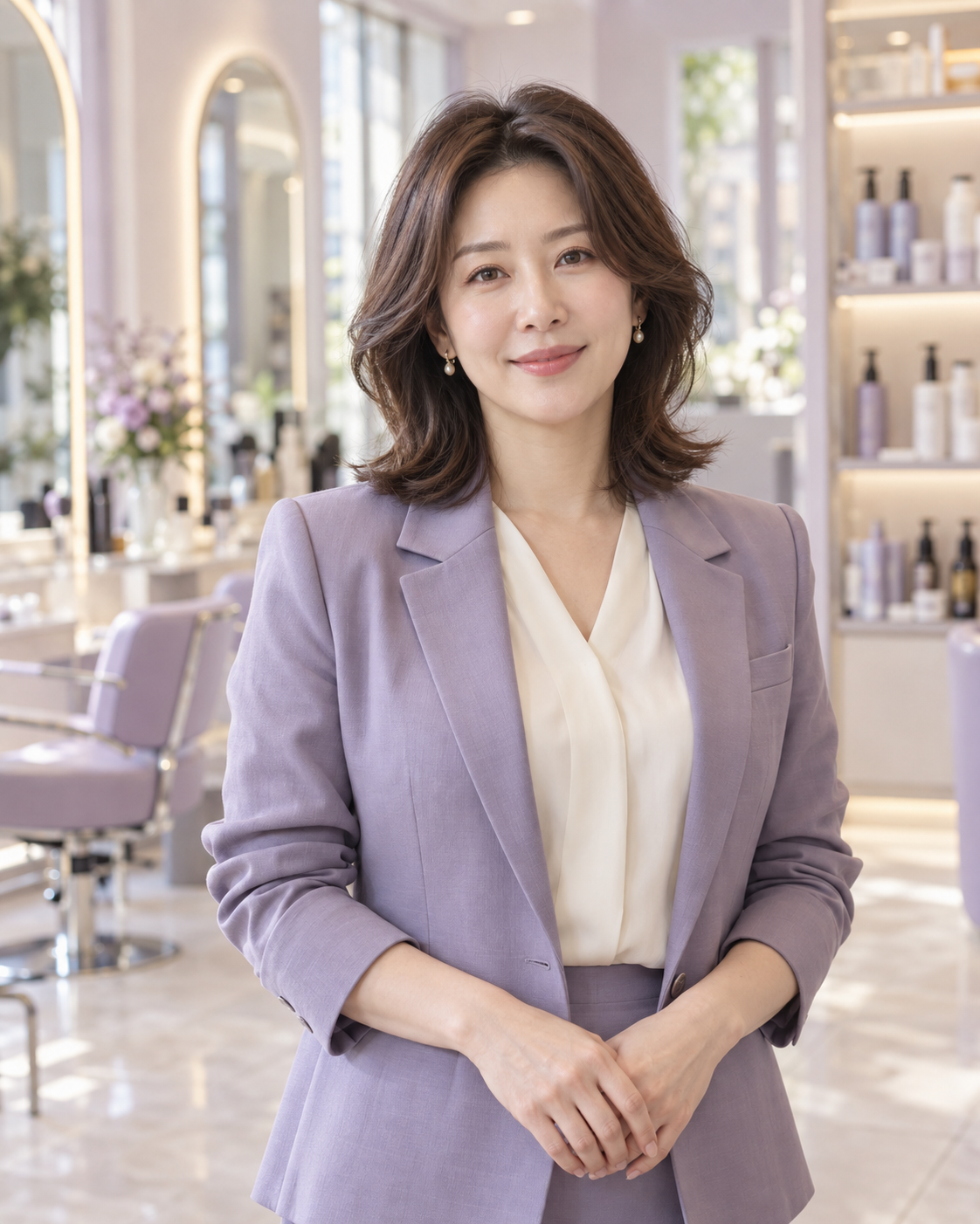 숏앤롱 헤어살롱의 가상 인물인 서윤 원장